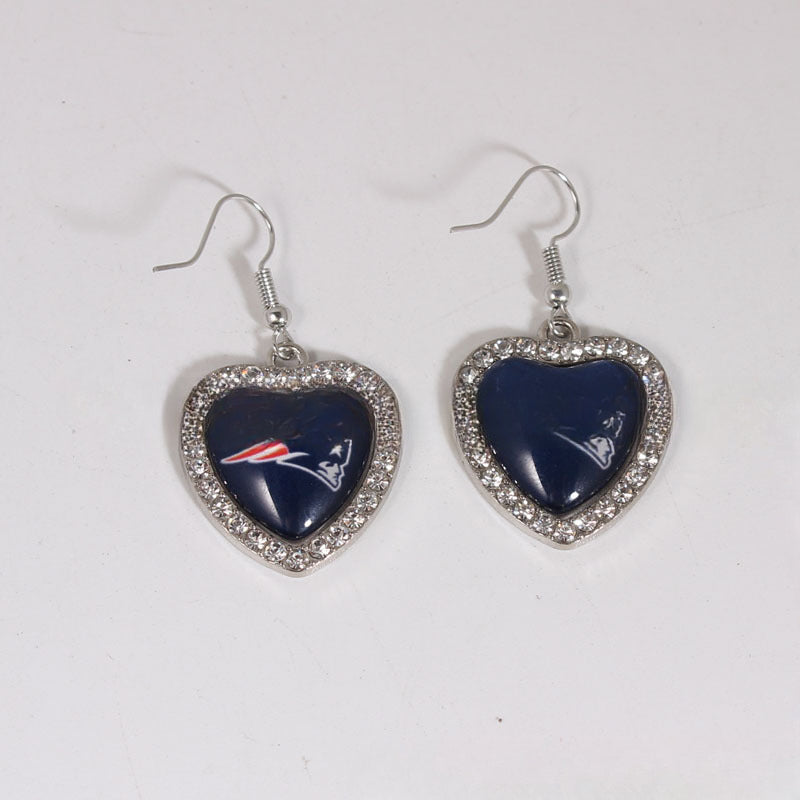 Wholesale Peach Dot Diamond Logo Earrings